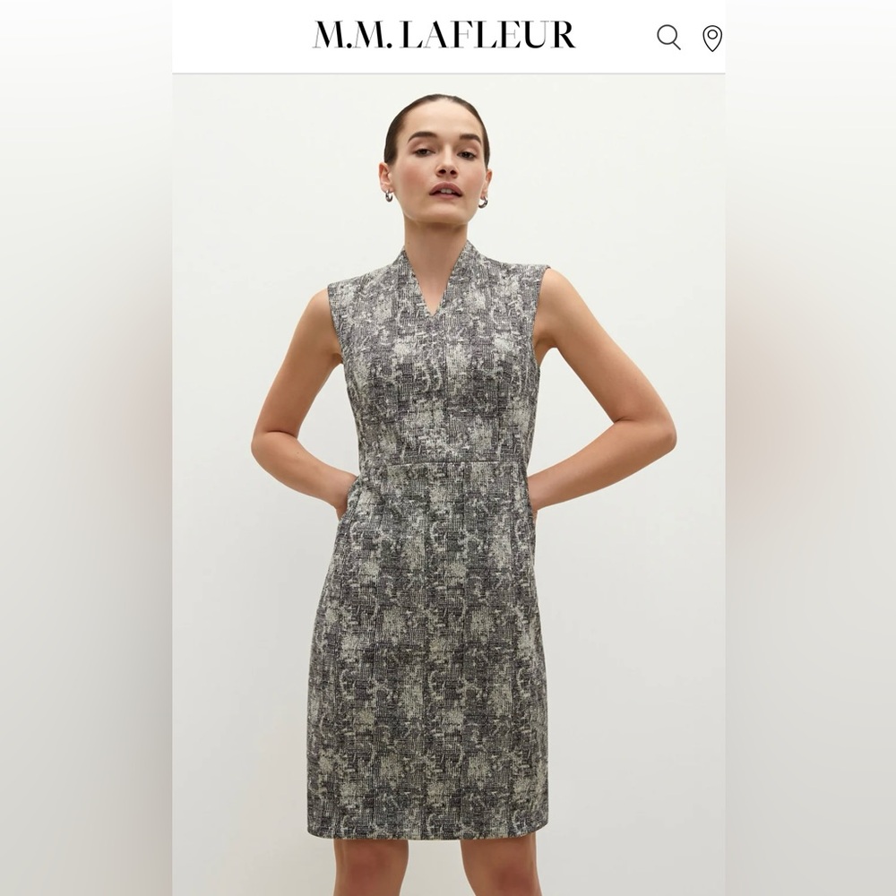 MM LAFLEUR Dress Size 8. Black and White